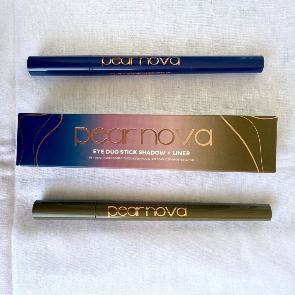 Pear Nova Eye Duo Stick Shadow Liner Azurite Unakite Full Size Creamy Blendable